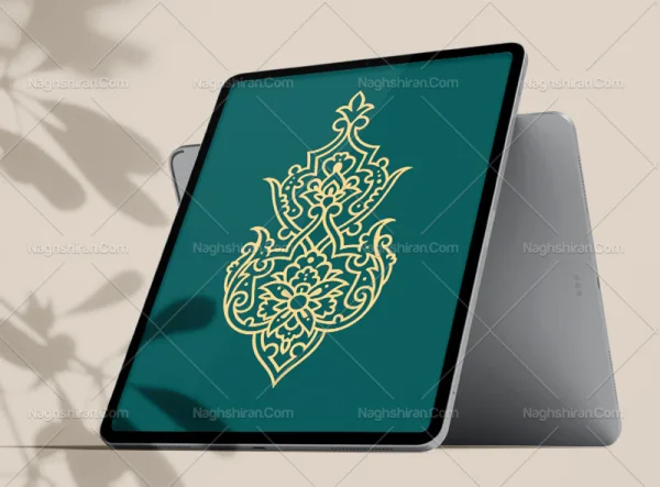 وکتور طرح نشان تذهیب تو خالی