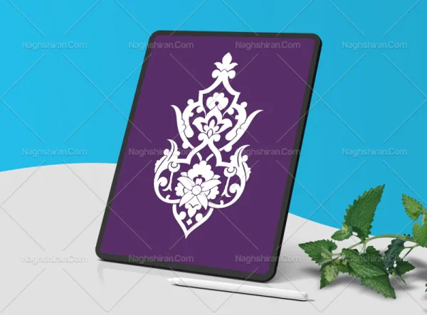 وکتور طرح نشان تذهیب تو پر