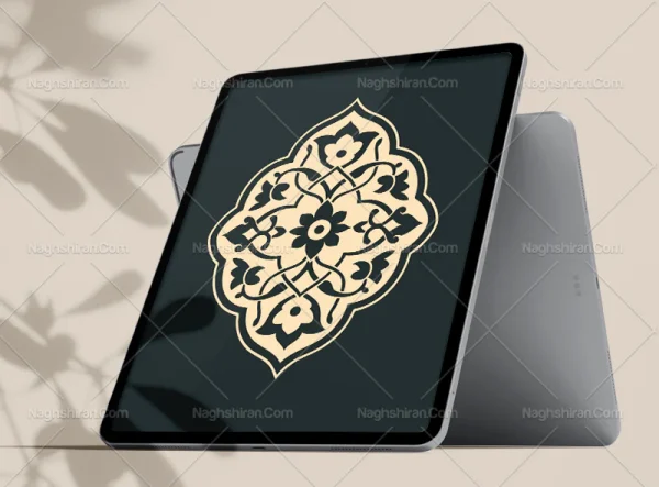 وکتور طرح نشان نقوش تذهیب