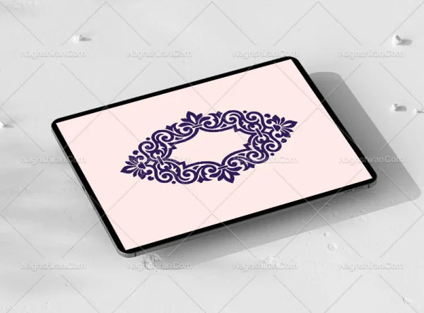 وکتور حاشیه طرح ترنج سنتی