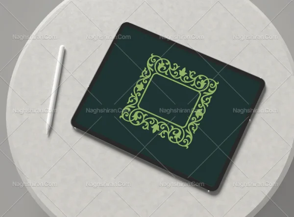 وکتور حاشیه نقوش ساده سنتی