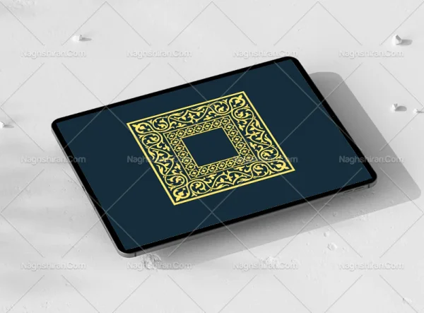 وکتور حاشیه نقوش سنتی مربع