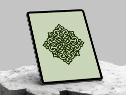 وکتور نشان توخالی نقوش سنتی