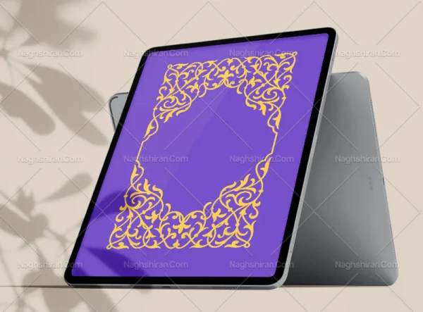 وکتور طرح حاشیه نقوش سنتی
