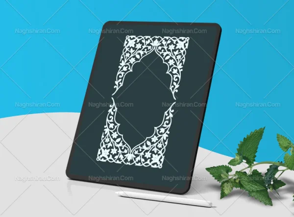 وکتور طرح حاشیه تذهیب نقوش سنتی