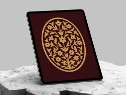 وکتور المان و نشان بیضی سنتی