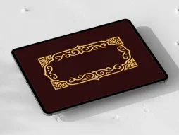 وکتور المان و حاشیه نقوش ساده سنتی