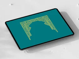 وکتور طرح نیم حاشیه نقوش سنتی