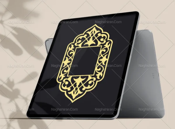 وکتور حاشیه طرح خاص اسلیمی تذهیب