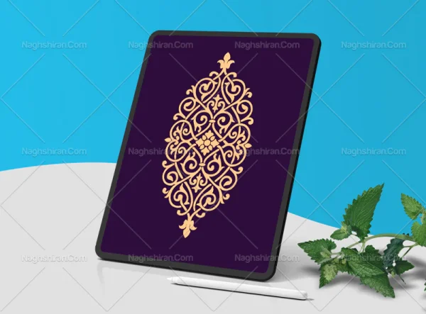 وکتور طرح ترنج المان های سنتی