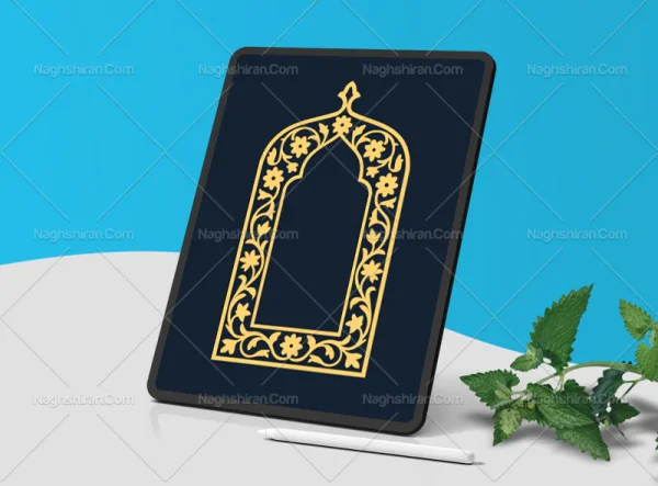 وکتور طرح محراب ساده نقش و نگار سنتی