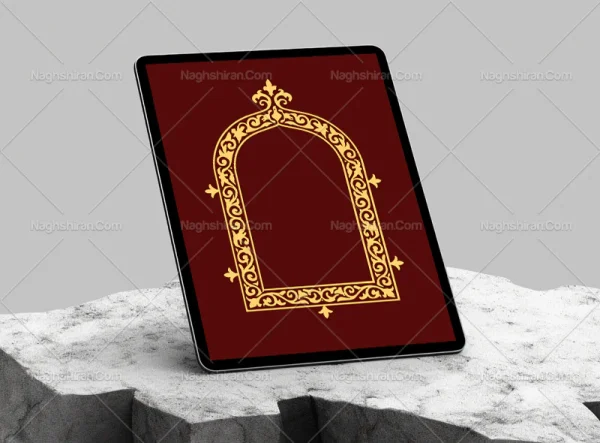 وکتور طرح محراب ساده و رنگی سنتی
