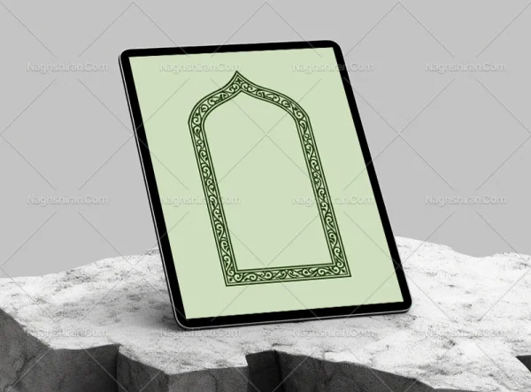 وکتور محراب کادر سنتی سبز رایگان