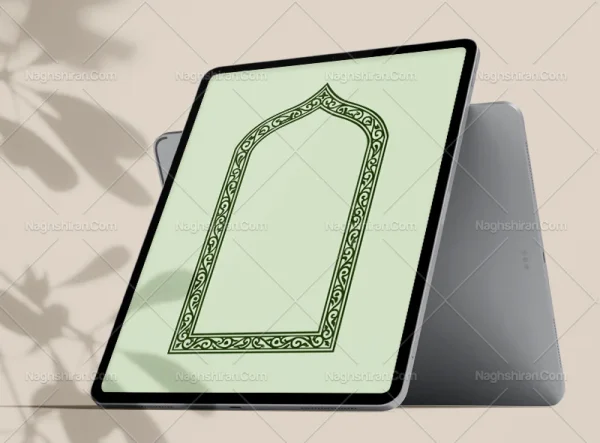 وکتور محراب کادر سنتی سبز رایگان