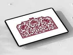 وکتور طرح نشان گل و برگ سنتی