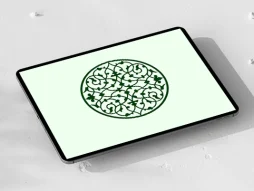 وکتور طرح نشان ساده نقوش سنتی