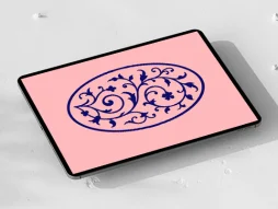 وکتور سنتی طرح نشان بیضی آبی
