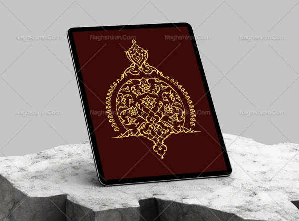 وکتور گل نقوش تذهیب تو خالی