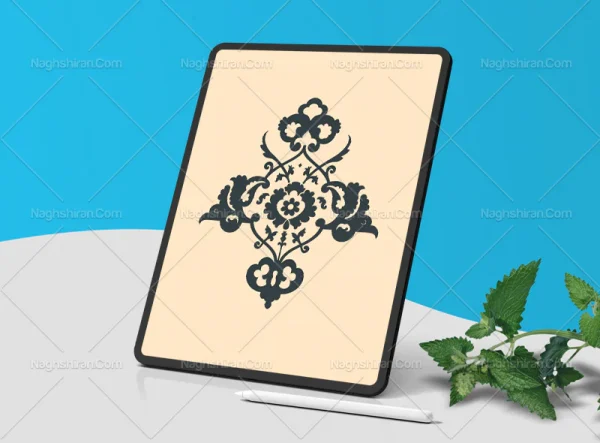 وکتور نشان اسلیمی دهان اژدری