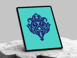 وکتور نشان اسلیمی تو پر