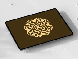 وکتور نقوش تذهیب رنگی طرح نشان