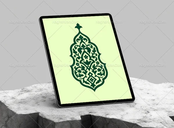 وکتور نشان طرح سبز سنتی