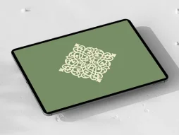 وکتور طرح نشان نقوش سنتی سفید