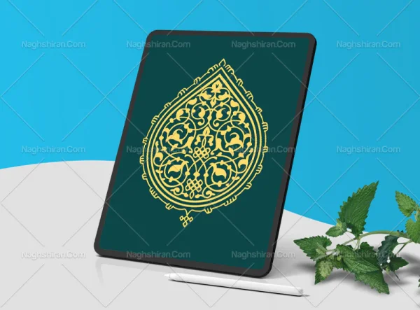وکتور طرح نشان قطره اسلیمی