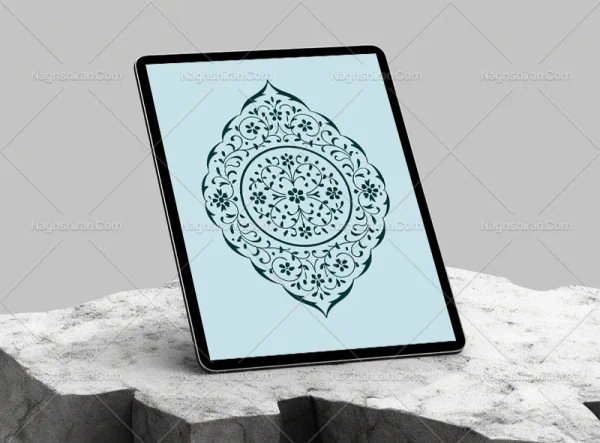 وکتور ترنج نقوش ساده سنتی خلاقانه