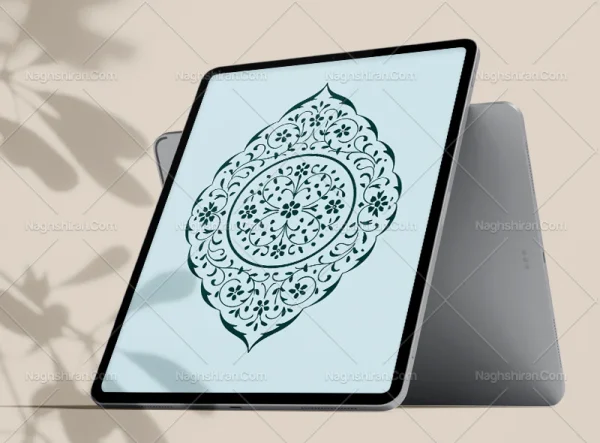 وکتور ترنج نقوش ساده سنتی خلاقانه