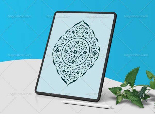 وکتور ترنج نقوش ساده سنتی خلاقانه