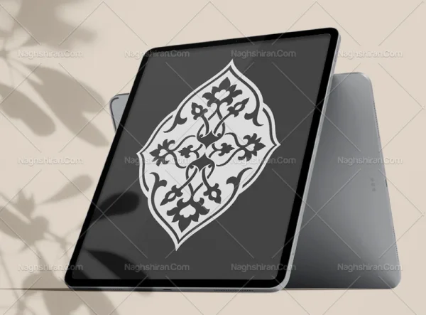 وکتور ترنج طرح المان و نقوش سنتی رایگان