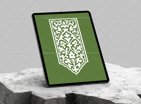وکتور کتیبه سفید سنتی