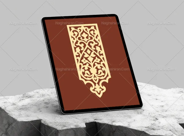 وکتور کتیبه نقوش خلاقانه سنتی
