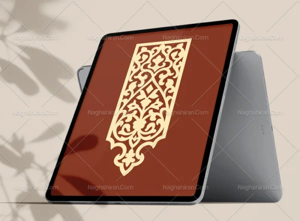 وکتور کتیبه نقوش خلاقانه سنتی