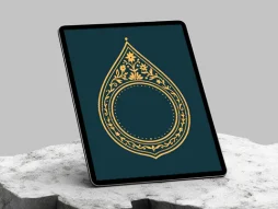وکتور حاشیه سنتی طرح اشک
