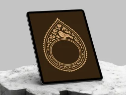 وکتور حاشیه گل و پرنده طرح اشک