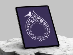 وکتورحاشیه خلاقانه گل و پرنده