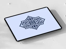 وکتور طرح ترنج نقوش تذهیب تو پر