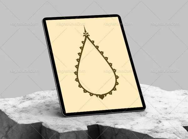 وکتور نشان سنتی طرح اشک ساده