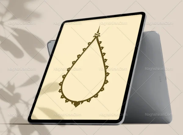 وکتور نشان سنتی طرح اشک ساده
