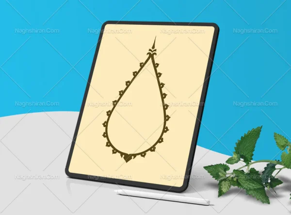 وکتور نشان سنتی طرح اشک ساده