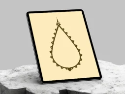 وکتور نشان سنتی طرح اشک ساده