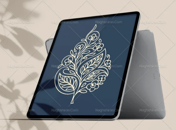 وکتور نقوش برگ طرح درخت