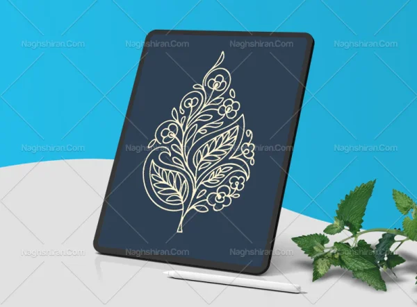 وکتور نقوش برگ طرح درخت