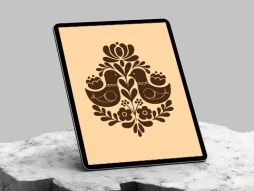 وکتور نقوش سنتی و پرنده