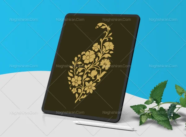 المان گل و برگ سنتی طرح بته جغه