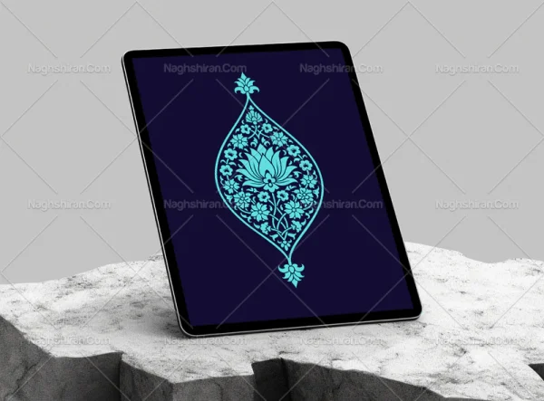 ترنج گل های ختایی آبی رنگ