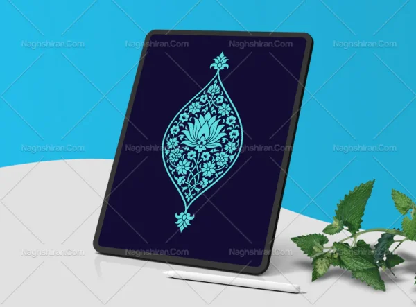 ترنج گل های ختایی آبی رنگ