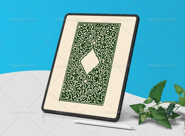 واگیره حاشیه نقوش سنتی سبز